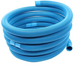 Wacredo Premium Poolschlauch/Schwimmbadschlauch NW 32mm, blau, (6m) Spiralschlauch für Poolpumpe und Poolfilter | robust | flexibel | Chlor- und UV-Beständig | integrierte Muffe