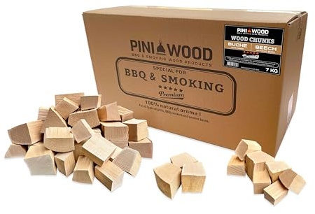 PINI Wood Chunks in legno di faggio senza corteccia 7 kg