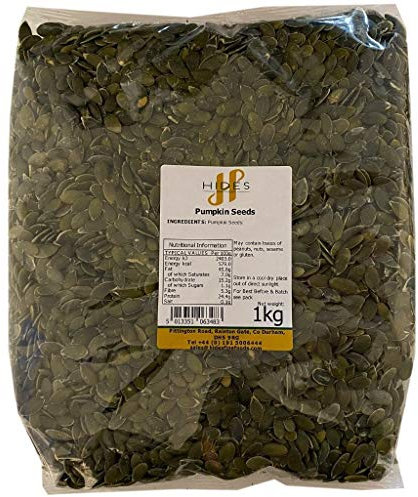 Hides Fine Foods - Pumpkin Seeds 1kg - GMO Free - Suitable for Vegetarians - Cooking - Vegetable Burgers - Roasting - Trail Mix - Seed Butter - Baking
