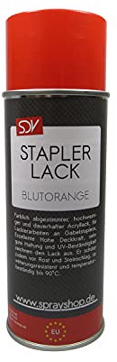 SDV Chemie Staplerlack RAL 2002 blutorange Linde 12x 400ml Lackspray Gabelstapler Forklift