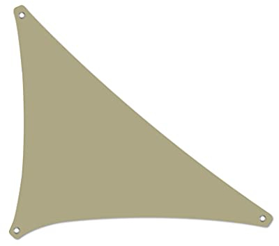 Tom'Shop Sonnensegel [Sand, Dreieck 1.5x1.5x2m] wasserabweisend Sonnenschutz Wetterschutz Outdoor Wetterbeständig für Patio Balkon Garten Terrasse Camping