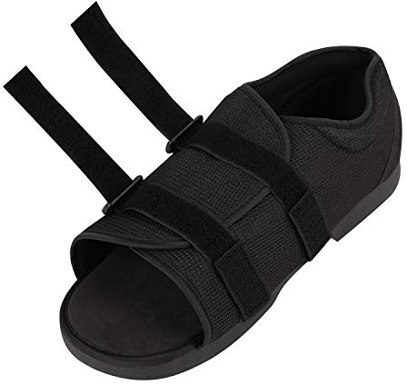 Medical Post OP Plaster Cast Gypsum Shoe Fractured Foot Surgical Shoes Adjustable Rehabilitation Open Toe Shoes Valgus Postoperative Recovery Orthopedic Sandal Ankle Joints Fixed Shoes for Men Women