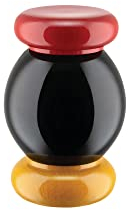 Alessi Totem Domestici ES18 - Design Salz-, Pfeffer- und Gewürzmühle aus Buchen-, Schwarz-, Gelb- und Rotholz, 3