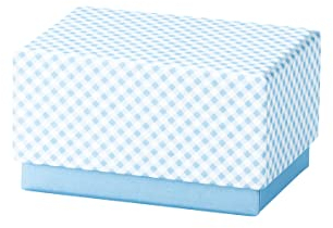 Rössler Papier 13541930000 - Minikartonage Baby Boy, hellblau, rechteckig 87 x 60 x 50 mm, Geburt und Taufe,1 Stück