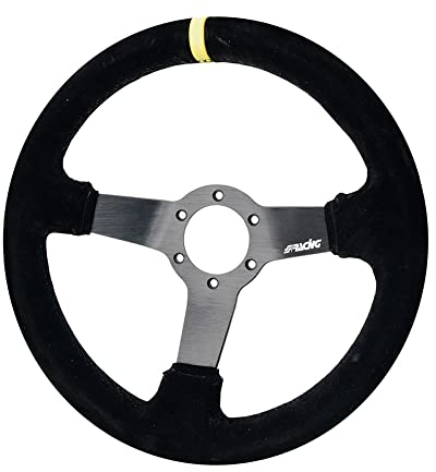 Simoni Racing Universal Lenkrad Carrera - Schwarz Suède - Durchmesser 320mm