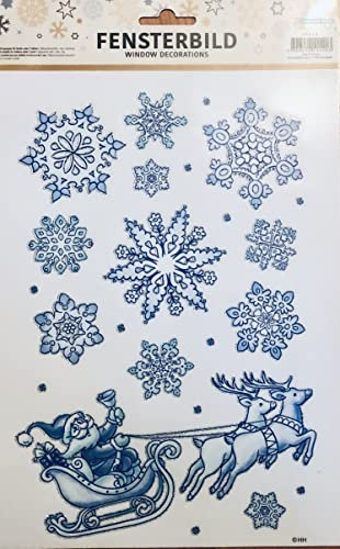 Fenster Bild. Weihnachten, Selbstklebend, Fenster Sticker, Winter Schneeflocken Deko