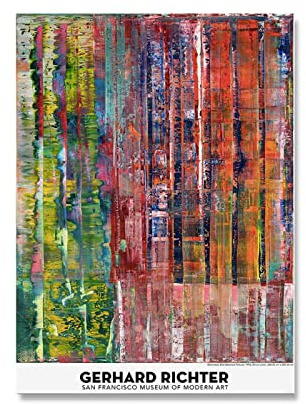 XCPORA Gerhard Richter Plakate Ausstellung Malerei Gerhard Richter Leinwand Wandkunst Gerhard Richter Drucke für Home Wanddekoration Bild 50x70cm Ohne Rahmen