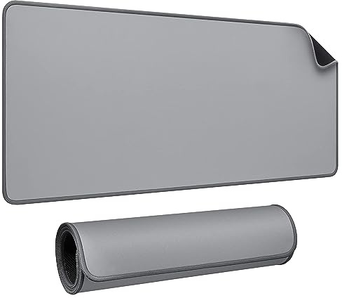 JIALONG Large Gaming Mouse Pad XXL Desk Mouse Mat with Non-Slip Base Desk Pad for Gaming and Office Grey