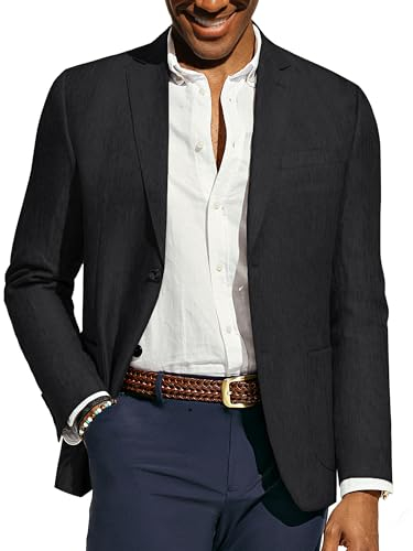 Blazer Sportif pour Hommes, à la Mode avec Revers crantés, Veste Slim
