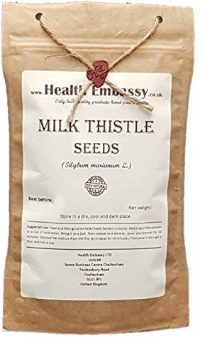 Health Embassy Graines de Chardon Marie | Silybum Marianum L | Milk Thistle Seeds (200g)