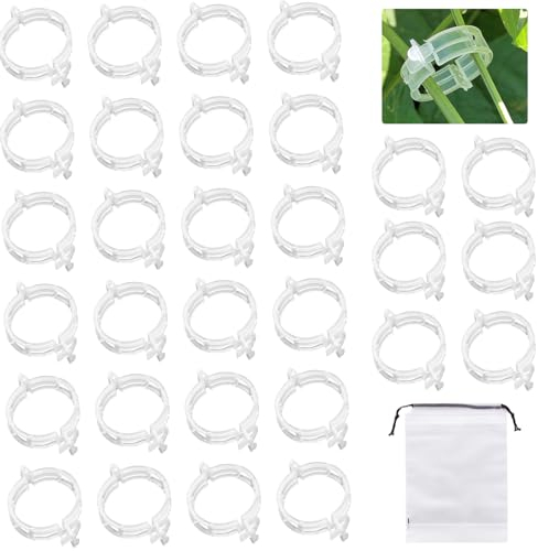 Geaanen 300 Pcs Pflanzenklammern, Praktischer Pflanzenstützclip, Pflanzenstützklammer, Tomaten Rankhilfe Secured Plastic Plant Clips Pflanzenclips Gesicherter Pflanzen Kunststoff Clip