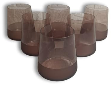 Rakle Exklusives Trinkgläser-Set in mattem Braun, 6 Stück