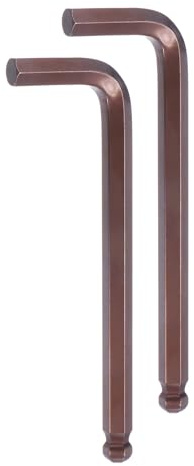 QUARKZMAN 2 Stück Kugelkopf-Innensechskantschlüssel 14 mm S2-Stahl L-Form Langer Arm Sechskantschlüssel Metrische Schraubenschlüssel Reparaturwerkzeug für Heimreparaturen, Rot
