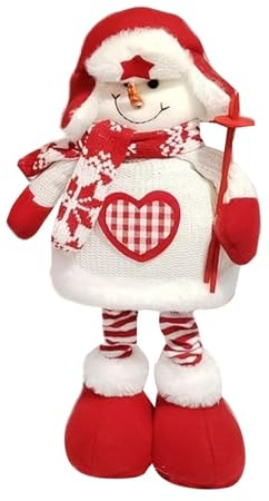 Opilroyn Einziehbare Weihnachtsfigur | einziehbare Weihnachtsfigur, Teleskop des Weihnachtsmanns, aus Plüsch mit Teleskopbeinen, Stehornamente, Tischdekoration, Dekoration