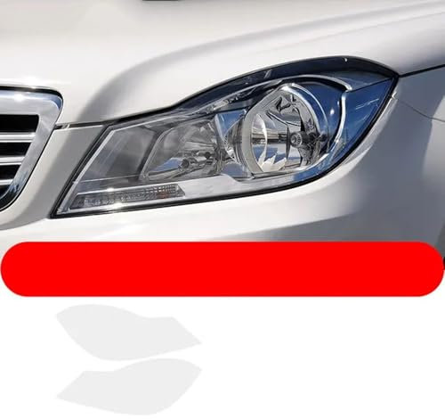 TQABADQ Pellicola Protettiva per fari per Auto Adesivo TPU Nero fumé Trasparente, per Mercedes Benz Classe C W204 W205 C63 AMG A205 C205 S205