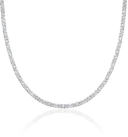 Königskette für Herren Damen aus 925 Sterling Silber 2,5mm von JEWLIX (50cm)