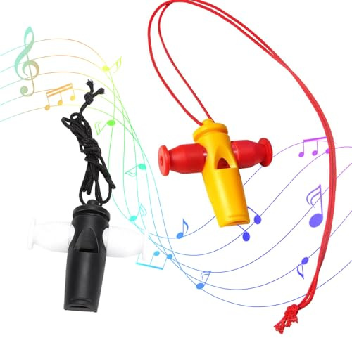 JDCMEI 2 Pièces Sifflet de Samba, Sifflet pour Spectacle en Plastique, Instrument de Musique à Trois Tons, Sifflet pour Samba, Sifflet de Danse pour la Samba et Autres Événements Festifs