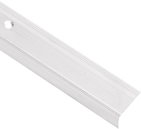 Homgoday Profils en L pour marches 5 pièces en aluminium 100 cm Argent, profil pour bords escaliers, profil angulaire, garde-coin, profil angulaire pour marche, forme L M-146758
