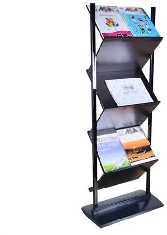 Boden-Zeitungsständer Doppelseitige Zeitungsständer, Zeitungsständer aus Metall, bodenstehende Informationsständer, vertikale Zeitungsständer, Datenständer, Broschüren Bodenstehender Zeitschriftenstän