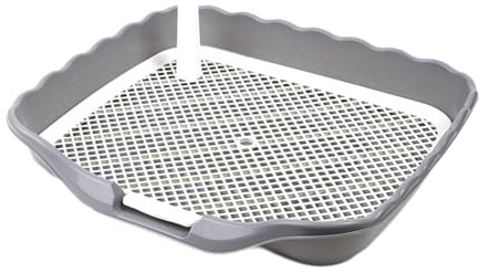 FashionCha Welpentoilette mit Stabiler Halterung, Grau