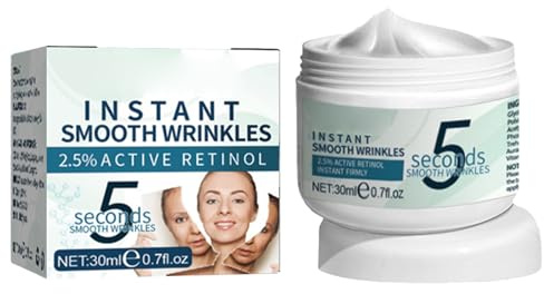 Mnozreo 5 Sekunden Lifting Firming Anti-Aging,Tränensäcke und schlaffe Haut,Soforteffekt gegen Falten,Aktiv-Retinol-Anti-Falten-Creme,Straffende Instant Faltenentferner,30ML,1PC