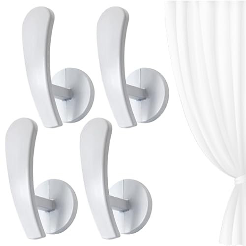 Ganchos De Drapeas - 6.5x3.5x3cm Ganchos De Pin Para Cortinas | 4 Piezas De Lápiz Pliegues De Cortina De Pliegues | Holdbacks De Cortinas Ventana De Hardware Decorativo Tiebos De Cortinas Con Tornillo