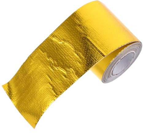 VALICLUD Ruban Adhésif de Protection Thermique Aluminium Bande Isolante Résistante Chaleur pour Échappements et Équipements avec Attaches Acier Inoxydable