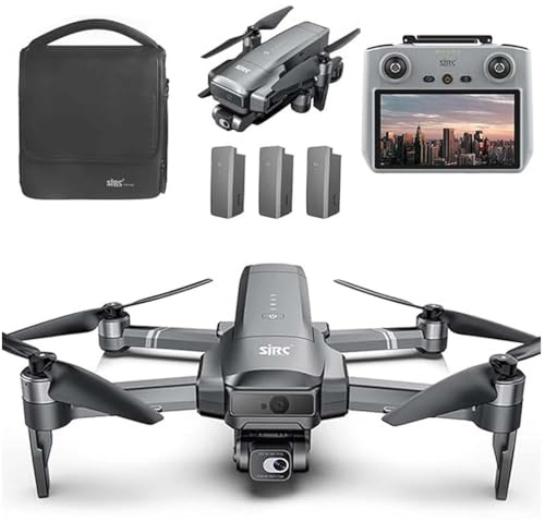 Ledovan SJRC F22 S2+ XR Drohne mit Kameras 4K HD, EIS Dron, 40 Minuten Flugzeit,6km Übertragung, Bildschirmfernsteuerung, Kameradrohne für Erwachsene, Faltbare RC Quadcopter(3 Batterien)