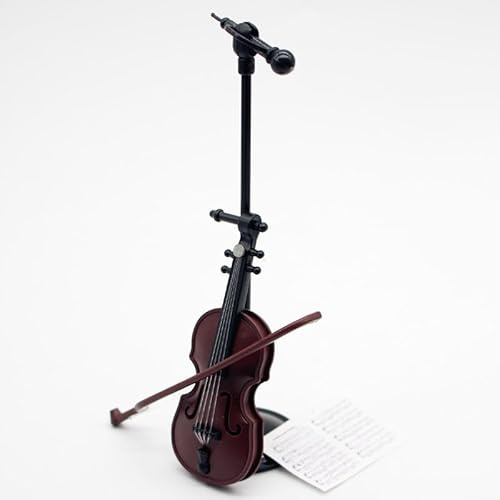 Violon miniature, petit violon - Mini instrument de musique - Modèle miniature - Maison de poupée - Décoration de jardin féérique