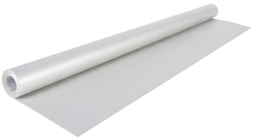 Conipa® - 1 x 10m Rolle Farbiges Kraftpapier 10m x 70 breit (Papier 65 g/m²) Silber - Bastelpapier & Geschenkpapier Set für Geschenk & Kinder - Packpapier gefärbt, pH-neutral, PEFC-zertifiziert