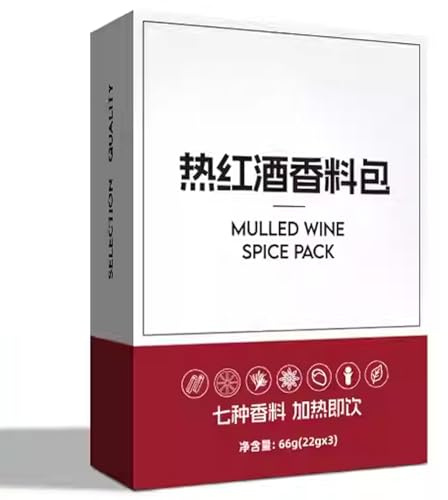 Kit de Especias para Vino Caliente, 3 Sobres Predosificados, Especias Totalmente Naturales Para Vino Tinto y Sidra de Manzana con Canela, Nuez Moscada, Clavo y Anís Estrellado.