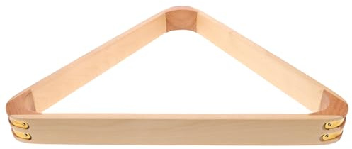 MUELODSIC 2 Piezas Triángulo de Madera para Billar Soporte Estable para Bolas de Mesa de Billar Profesional Accesorio para Mesa de Pool Casa