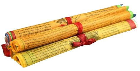F Fityle 20 Drapeaux de prière Tara Mantra, bannières rituelles, décorations, Cadeaux, bannières suspendues, Accessoires bouddhistes, Lungta du Cheval du Vent
