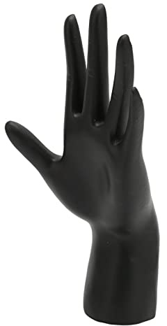 YUYTE Schmuckhand Schmuckständer Hand, Schmuckhalter Ringhalter Harz Schwarz Schmuck Display Halter Stand für Ring Armband Armbanduhr Bänder