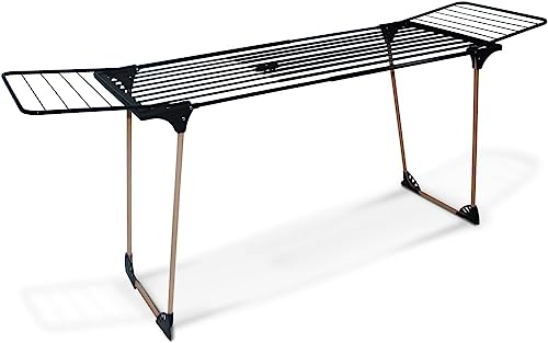 VITAPUR Stendibiancheria con lunghezza di 21 m | Asciugatrice autoportante e compatta, pieghevole fino a 9 cm di larghezza, carico massimo di 20 kg, l'Ercole di ogni casa