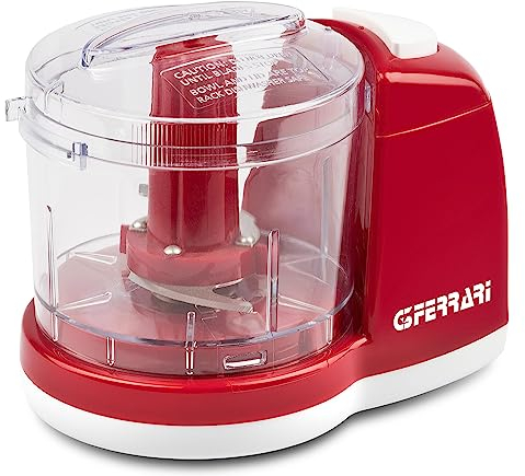 G3 Ferrari G20155 Tritatutto Realmix 2, 150 W, Capacità 350 ml, Funzione Pulse, Lame INOX, Doppia sicurezza, Bianco/Rosso