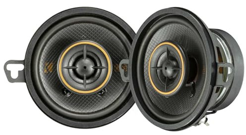 KICKER 51KSC3504 Coaxial Speaker System, Two-Way Design, One (1) Pair, 3.5 Polypropylene Woofer/Midrange, 13mm Silk Dome Tweeters, 50 Watts RMS, 100 Peak