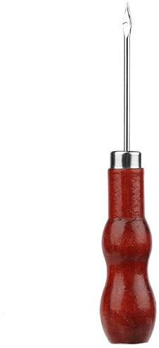 SMTCM Vorstecher mit Holzgriff Prickelnadel Schneiderahle Professionelle Ahle Lederverarbeitung Werkzeug zum Nähen für Hausreparatur Holzarbeiten Schneiderarbeiten Lederarbeiten Punching
