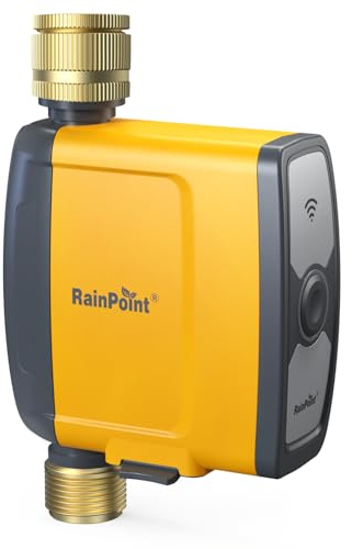 RAINPOINT Bewässerungscomputer WLAN mit Reinem Messing-Einlass und -auslass, ohne WiFi Hub, Muss mit TWG004WRF WiFi-Hub Verwendet Werden (Nur 2,4 GHz WLAN)