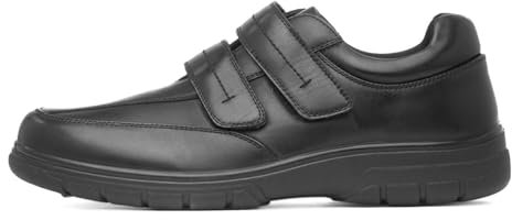 Hobos Mens Black Double Easy Fasten Shoe - Size 11 UK - Black