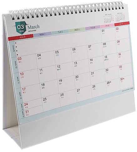 Operitacx Tischkalender 2024 großer Tischkalender Bürodekoration Monatsplaner Whiteboard schreibtisch organiser büro accessoires Schreibtischkalender fürs Büro Monatskalender Papier