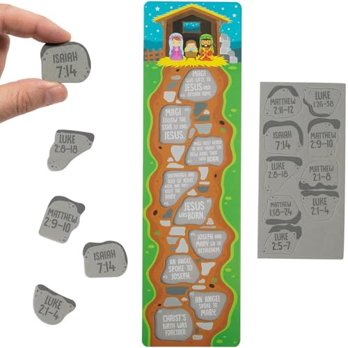 Fun Express Religious Nativity Token Laminated Chipboard Sequencing Game