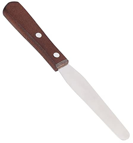 Spatola di Ceretta in Acciaio Inossidabile, Applicatore, Strumento di Depilazione dei Capelli con Manico in Legno, per Uso Domestico o Professionale, 18,6 * 2,0 * 1,2 Cm