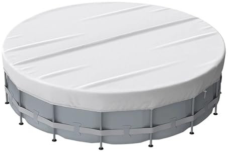 NihaoWXM Swimming Pool Cover Round Pool Cover Solar Covers For Above Ground Foldable Outdoor Swimming Pools Equipment Accessories Pool Cover(White,8FT)