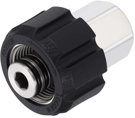 QUARKZMAN Adapter för hydrotvättmaskin, M22 14 mm hona A G3/8 tum hona rostfritt stål snabb vridbar koppling för vattentvättmaskinsslang