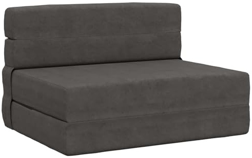 vidaXL Fällbar Soffbed Mörkgrå 100 x 80 x 60 cm Tyg