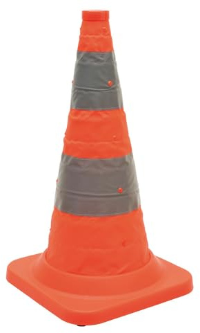 Faltleitkegel 20MV, Pro-Version, 50 cm, vollreflektierend, mit Beleuchtung, für den Feuerwehreinsatz zugelassen (EN 13422)