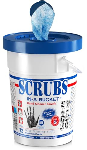Original SCRUBS in-a-Bucket Reinigungstücher, Werkstatt Feuchttücher 72 Stück Reinigungstuch in der Spenderbox