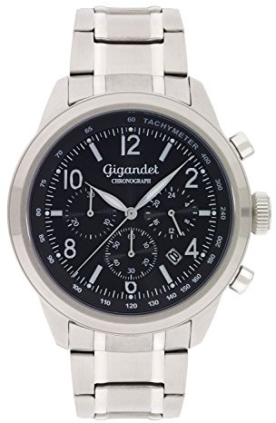 Gigandet Herren Uhr Chronograph Quarz mit Edelstahl Armband G25-001