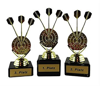 RaRu Dart-Pokale mit Gravur (1. - 3. Platz)
